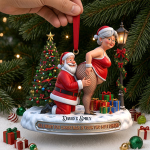 Naughty Old Couple Christmas Ornament - Personalized Gifts For Couple 07ohlu230926