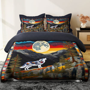 Wolf Quilt Bed Set Gifts For Wolf Lovers 04HUDT200125-Homacus