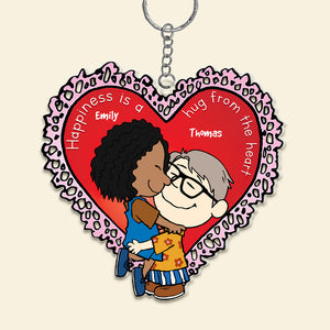 Personalized Gifts For Couples Valentine Acrylic Keychain 01TOQN291124HG-Homacus