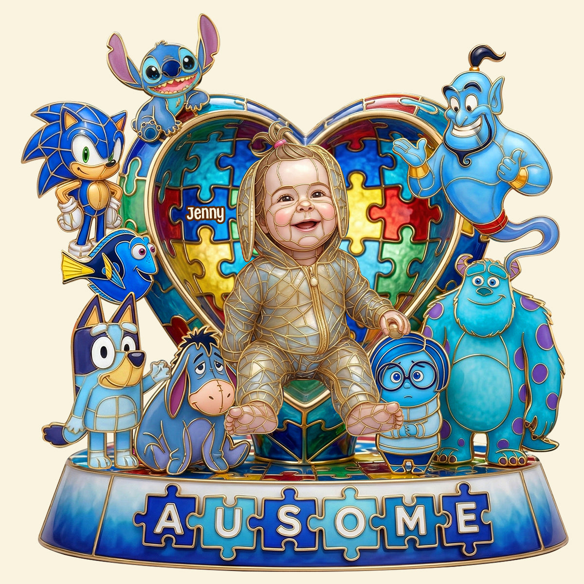 Ausome Gang Acrylic Plaque - Custom Photo Gifts For Autism Kids 03qhtn020426-Homacus