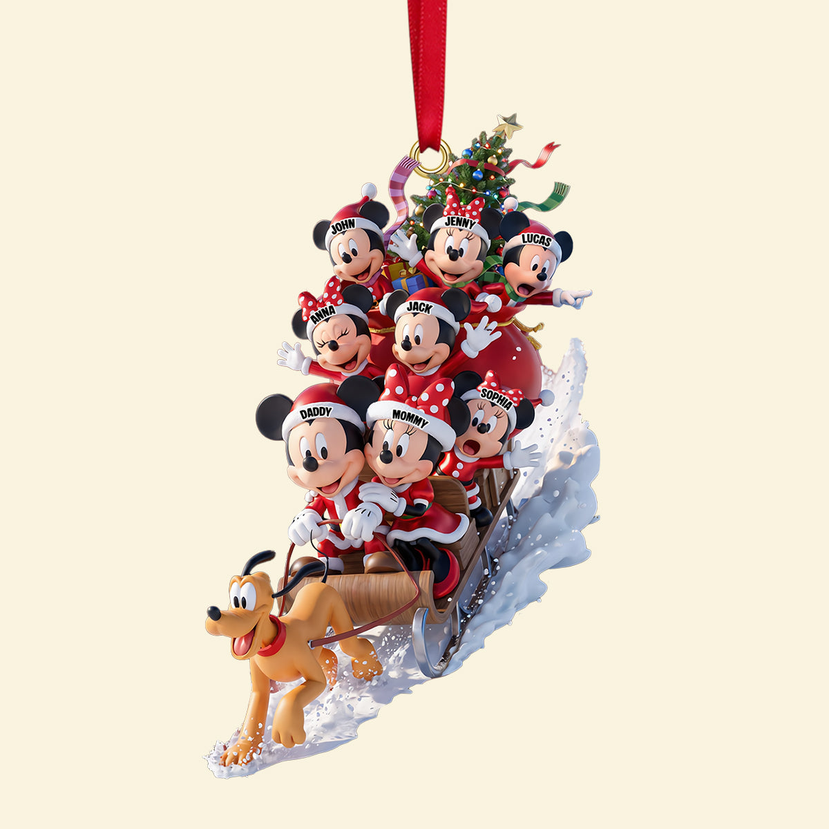 Jolly Snow Ride With Family Ornament - Personalized Christmas Gifts For Family 03qhtn110926
