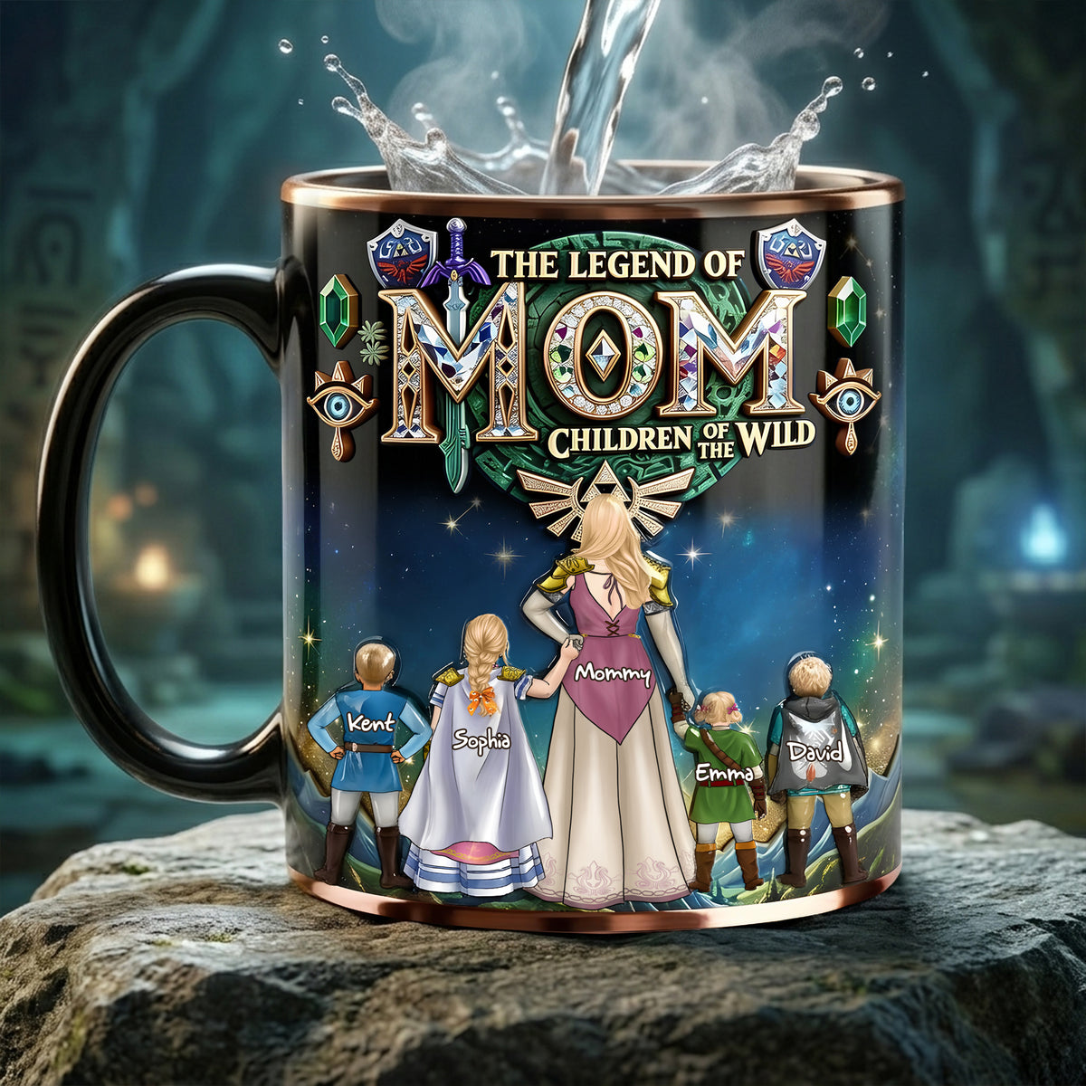 Legendary Mom Energy Magic Ceramic Coffee Mug - Personalized Gifts For Mom 05OHLU080426-Homacus