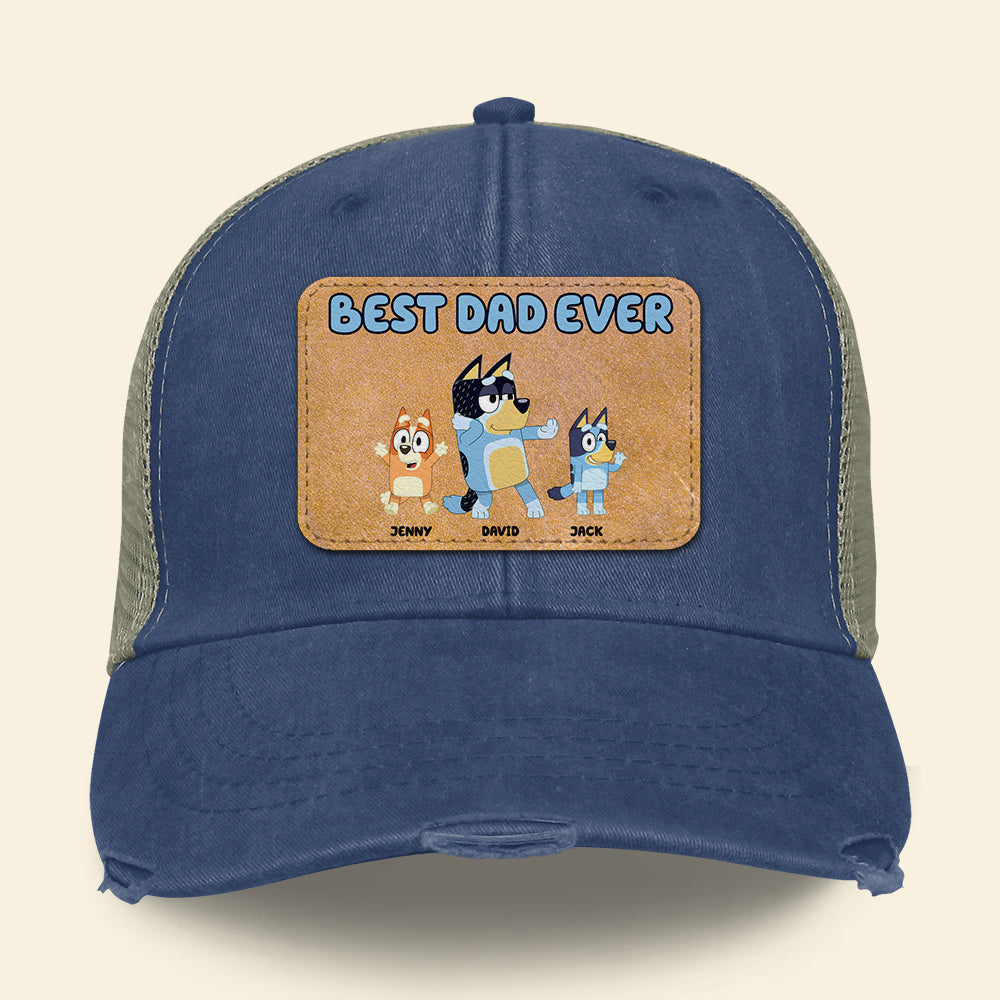 Dog Grandpa Distressed Ollie Cap - Personalized Gifts For Father 04natn110524-Homacus