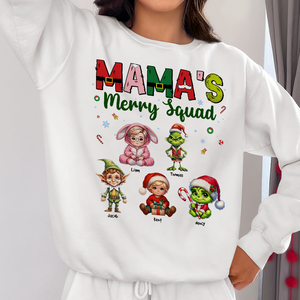 Personalized Gifts For Mom Christmas Shirt 01kapu081124 Mama's Merry Squad-Homacus