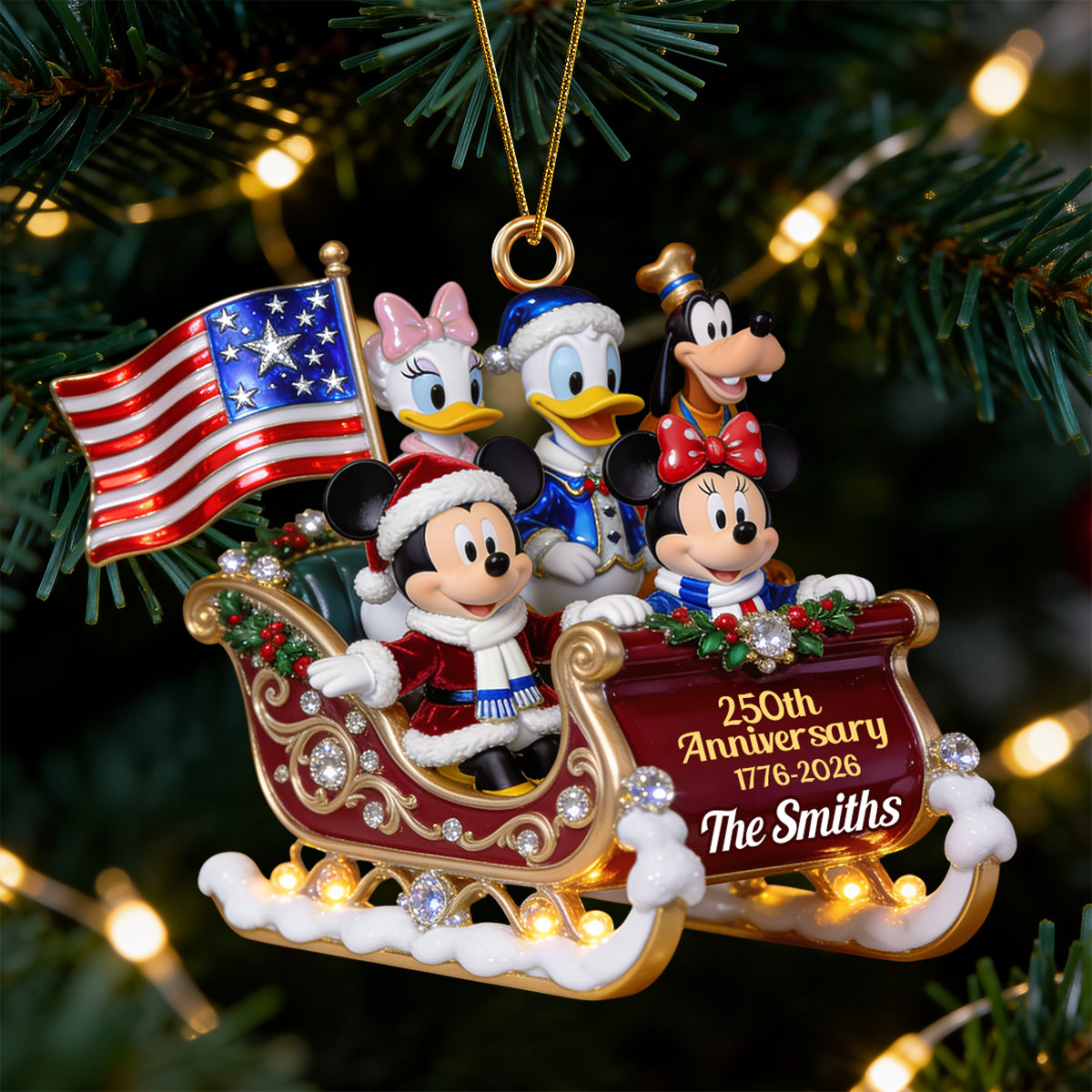 Patriotic Family Christmas Ornament - Personalized Gifts For Family 09pgdt131026