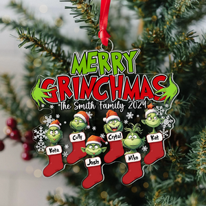 Merry Monster Family Personalized Socks Ornament-Homacus