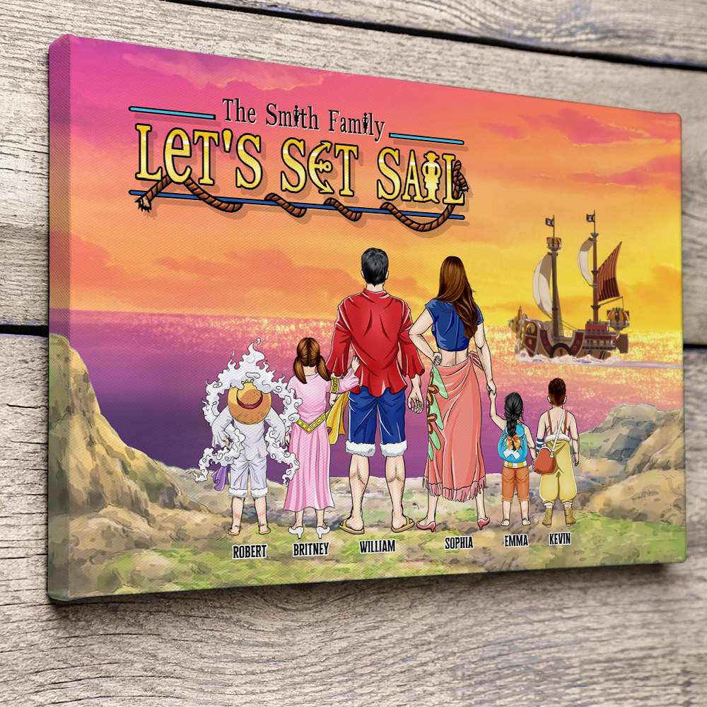 Personalized Gifts For Family Canvas Print Let's Set Sail 03HUDT210324PA-Homacus