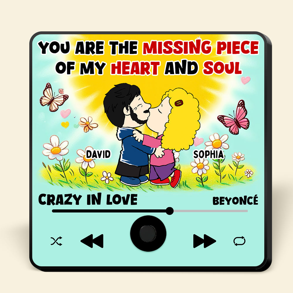 Personalized Gifts For Cartoon Lover Music Fridge Magnet Missing Piece Couple 01XQDT271224HG-Homacus