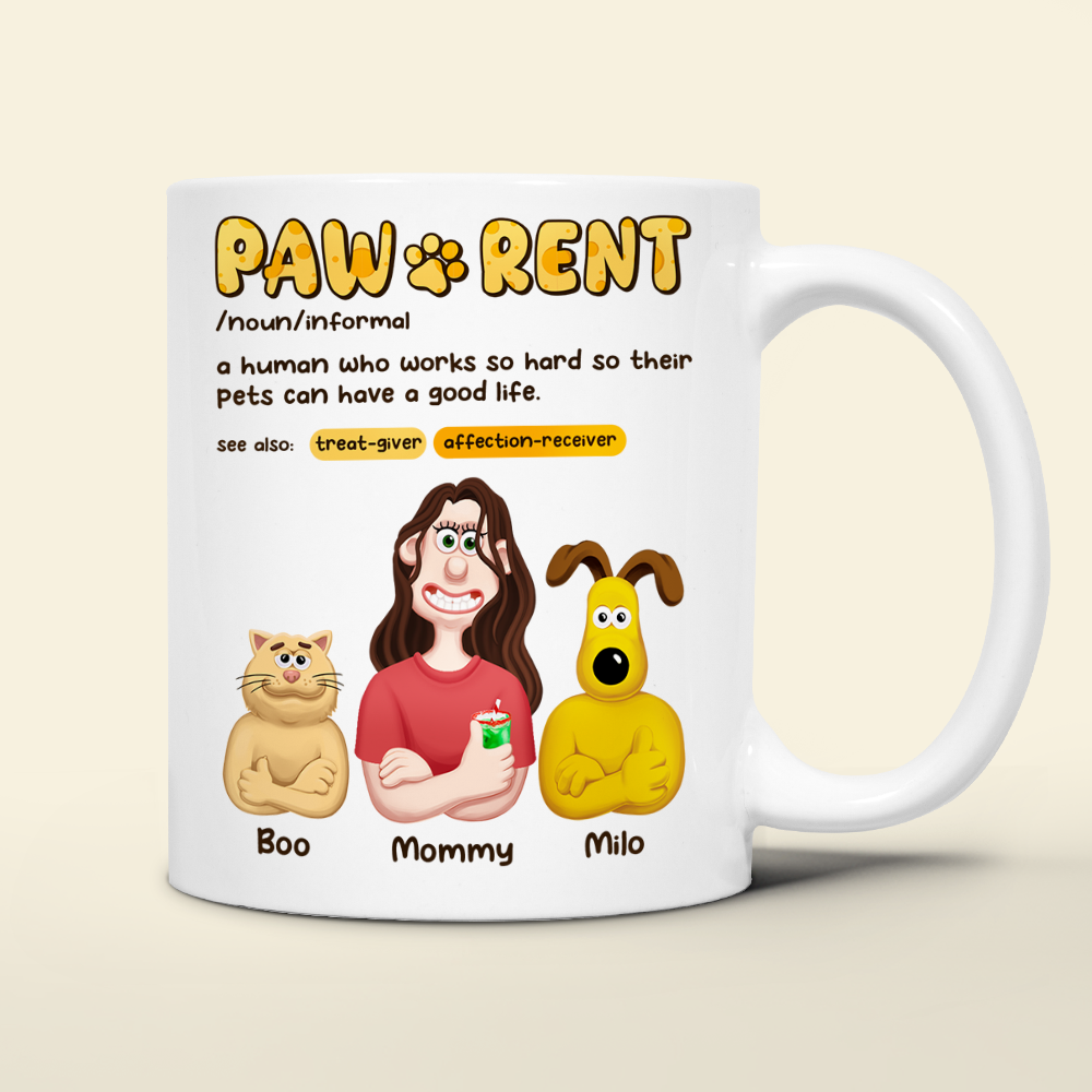 Personalized Gifts For Pet Lovers Coffee Mug Pawrent 07topu070325pa-Homacus