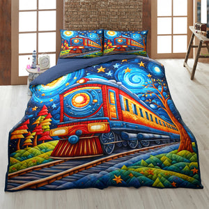 Personalized Gifts For Train Lovers Quilt Bed Set 01katn230125-Homacus