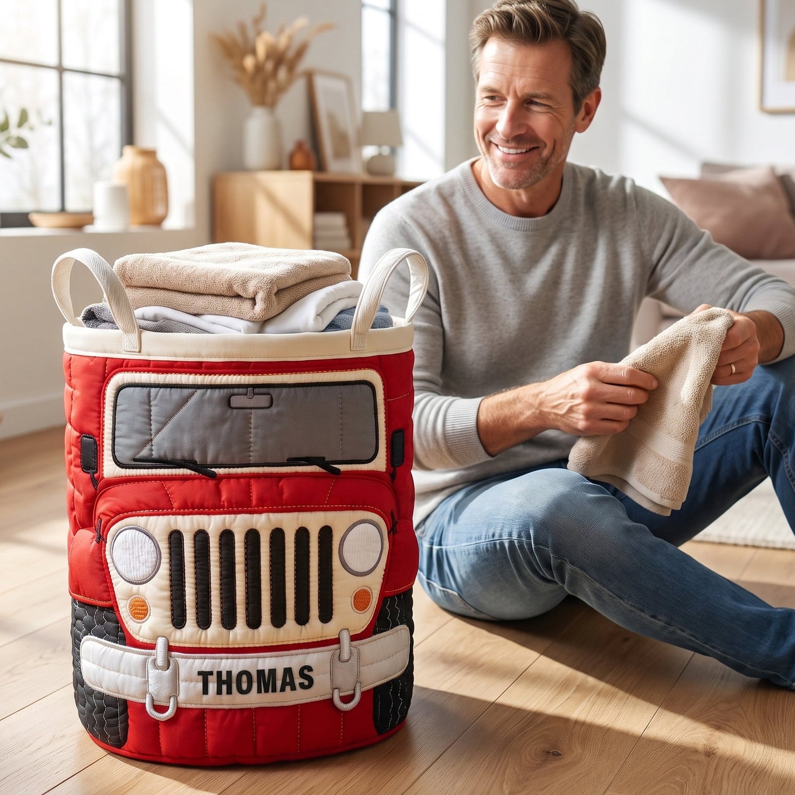Dirt Journey Quilted Laundry Basket - Personalized Gifts For Off-road Lovers 06qhqn140726-Homacus