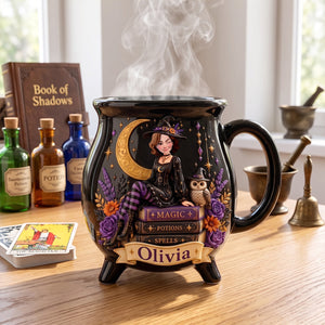 Witch Ceramic Cauldron Mug - Personalized Gifts 02totn180826-Homacus