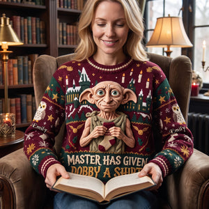 Festive Mascot Knitted Ugly Sweater - Personalized Gifts For Christmas 03NAQN140826-Homacus