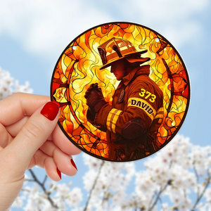 Personalized Gifts For Firefighter Suncatcher Ornament 103acpu290824-Homacus