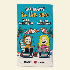 Personalized Gifts For Couple Beach Towel 02xqpu130125pa Yet I Found You-Homacus