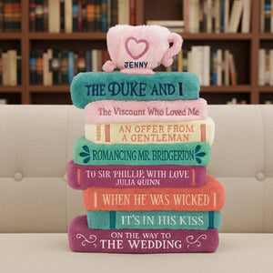 Book Stack Custom Shaped Pillow - Personalized Gifts For Book Lovers 03natn031225-Homacus