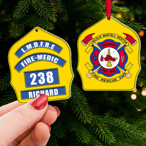 Fire Protection Fire Department Logo, Personalized Shape Ornament-Homacus