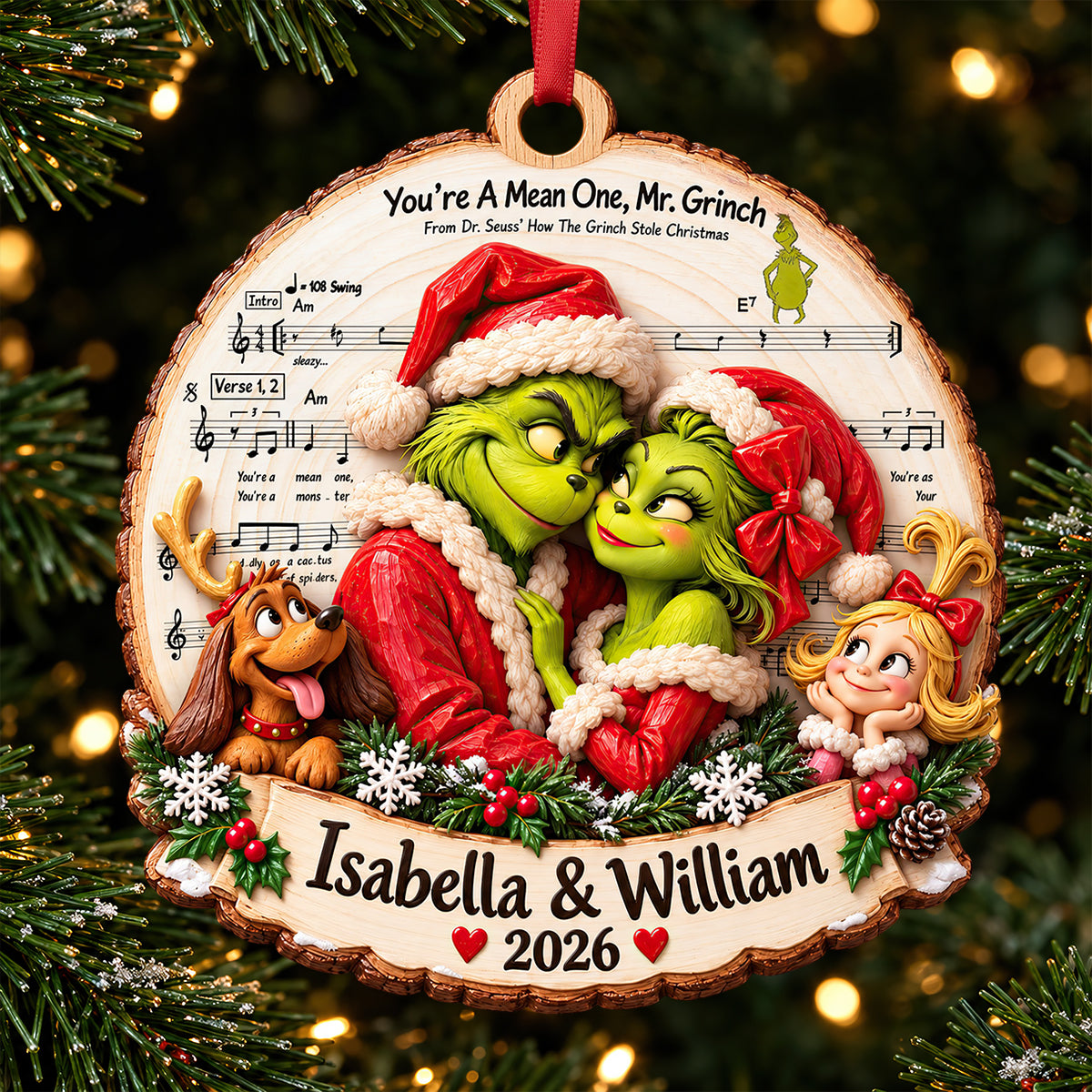You’re A Cheeky One Christmas Ornament - Personalized Gifts For Couple 05HUDT221026-Homacus