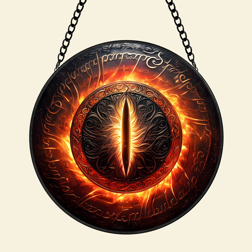 Gifts For Fantasy Novel Fans Stained Glass Ornament, Mysterious Fire Eye 03qhpu280824-Homacus