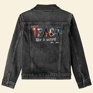 Personalized Gifts For Teacher Denim Jacket 02HUMH040624-Homacus