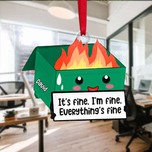 Personalized Gifts For Coworkers Dumpster Fire Acrylic Ornament 03OHTN201124-Homacus