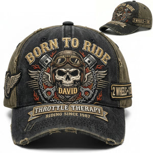 Vintage Rider Skull Classic Cap - Personalized Gifts 03hatn260626-Homacus