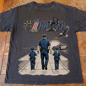 Best Police Dad Ever Shirt - Personalized Gifts For Police Dads 03QHDT250526-Homacus