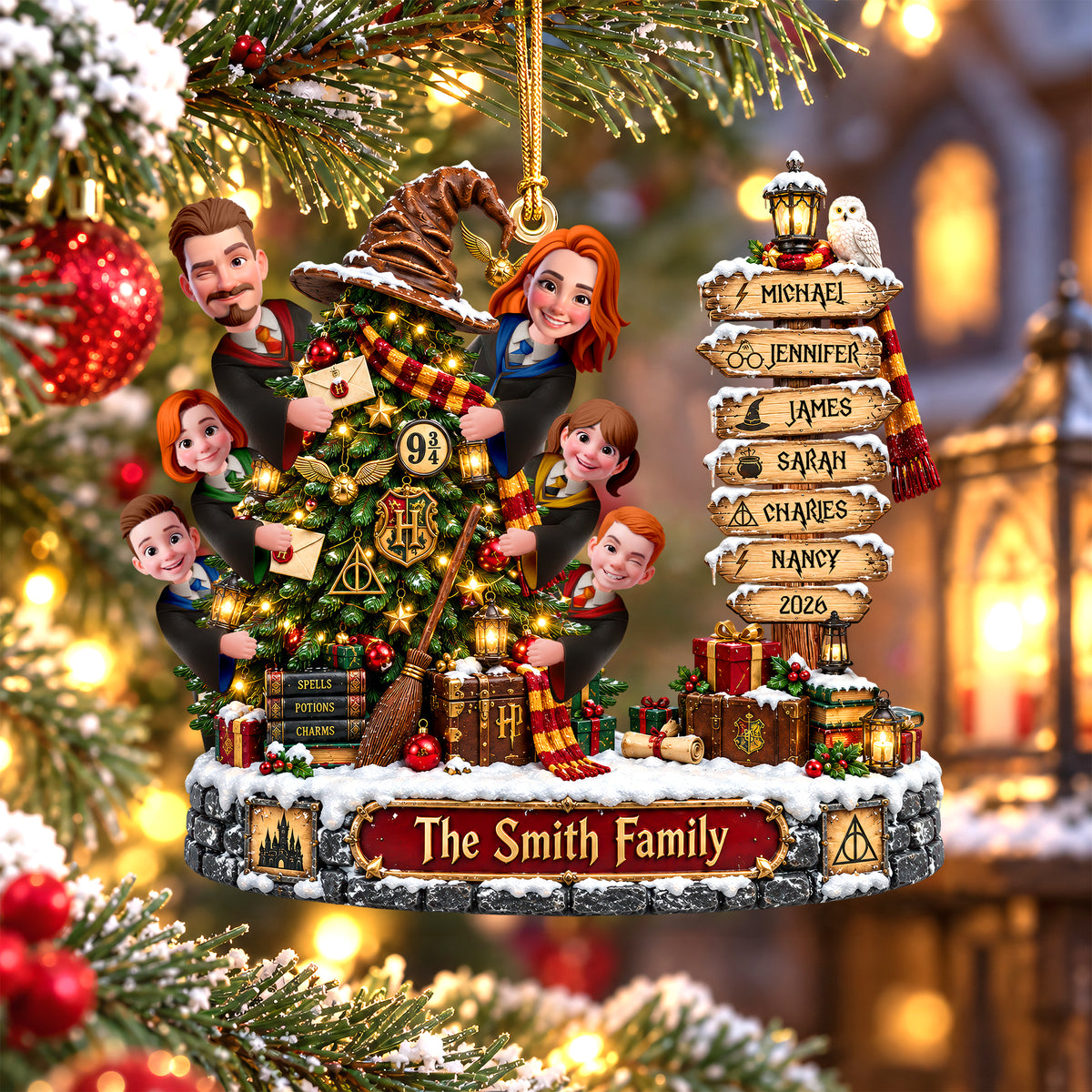 Merry Family Memories Christmas Ornament - Personalized Gifts For Family 01TOQN100926-Homacus