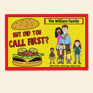 Personalized Gifts For Family Doormat Cartoon Family 01ACDT120225HG-Homacus