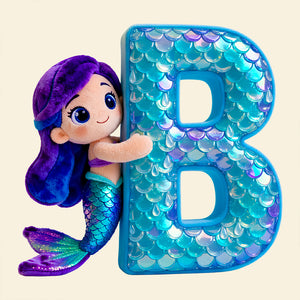 Mermaid Alphabet Pillow Personalized Gifts For Kids 03TGDT151225-Homacus