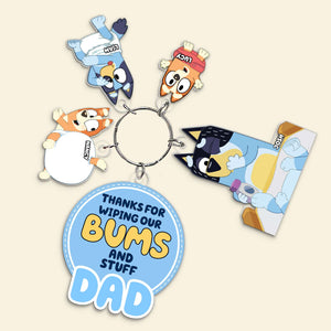Personalized Gifts For Dad Keychain With Dog Charms 02htpu230524-Homacus