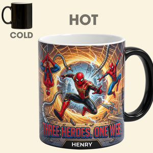 Three Heroes One Web Color Changing Coffee Mug - Personalized Gifts 02hatn050826-Homacus