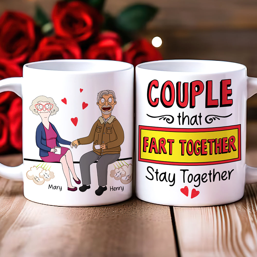 Personalized Gifts For Couple Coffee Mug Couple Fart Together 04OHQN110225PA-Homacus