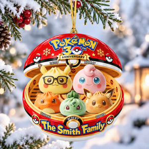 Cute Dumpling Family Christmas Ornament - Personalized Gifts For Family 04OHQN250926-Homacus