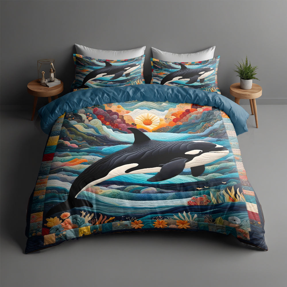 Gift For Whale Lovers Quilt Bed Set 03HULU210125-Homacus
