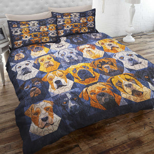 Rottweilers Dog Christmas Quilt Bed Set Gifts For Dog Lovers 01HUDT081124-Homacus