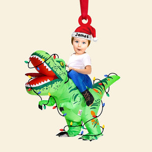 Custom Photo Gifts For Kids Christmas Ornament 01natn300824 Funny Kid Riding-Homacus