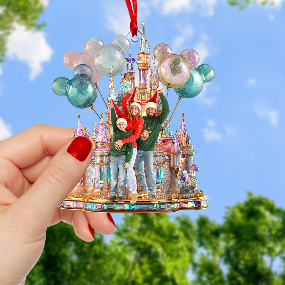 Festive Castle Christmas Ornament - Custom Photo Gifts For Family 02tgqn190825-Homacus