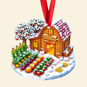 Farmhouse Christmas Ornament Personalized Gifts For Farmers 04NADT110825-Homacus