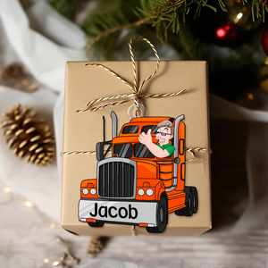 Personalized Gifts For Trucker Christmas Ornament 04acpu111124hg-Homacus