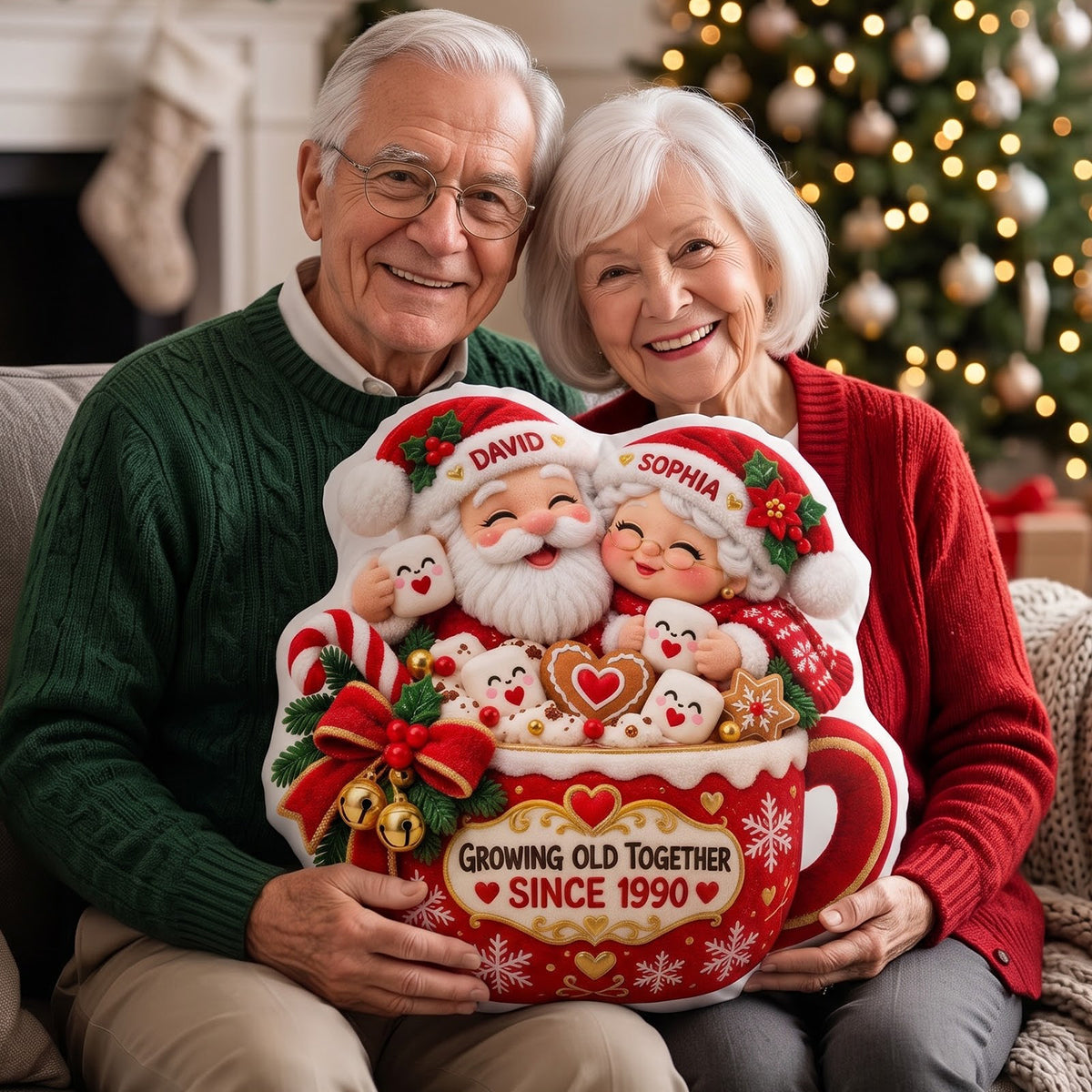 Growing Old Together Pillow - Personalized Christmas Gifts For Couple 04totn211026-Homacus