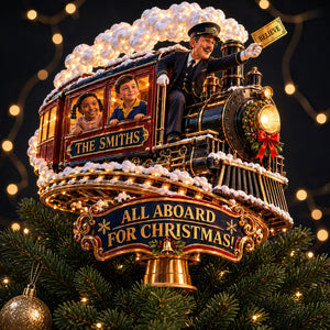 The Train Acrylic Christmas Tree Topper - Personalized Gifts For Christmas 07hadt261026-Homacus