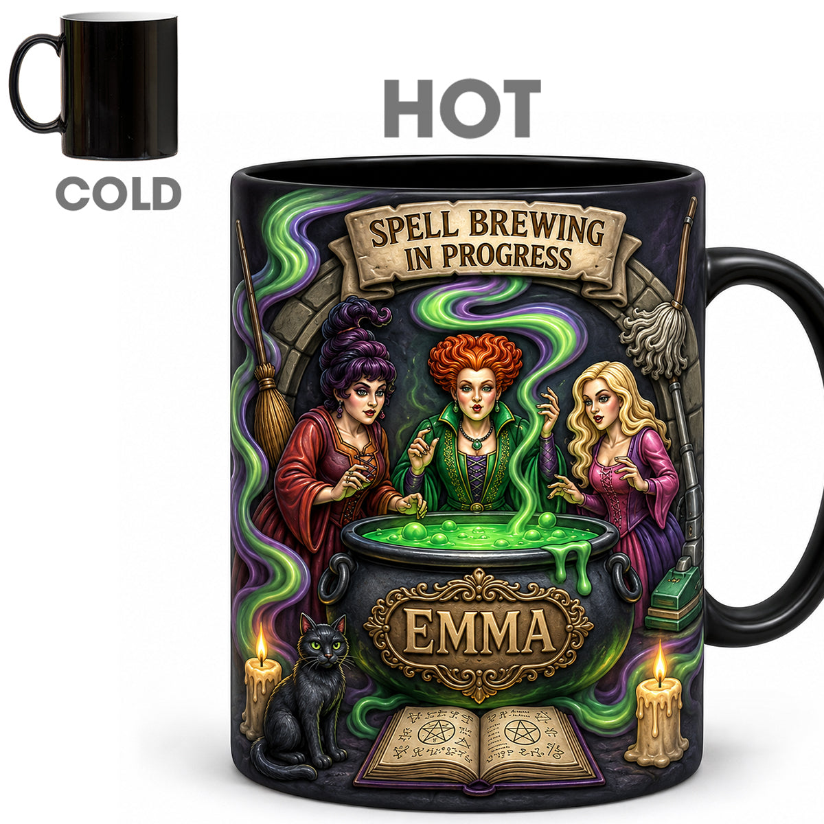 Spooky Brew Magic Mug - Personalized Gift For Witch Lovers 03HATN280726-Homacus