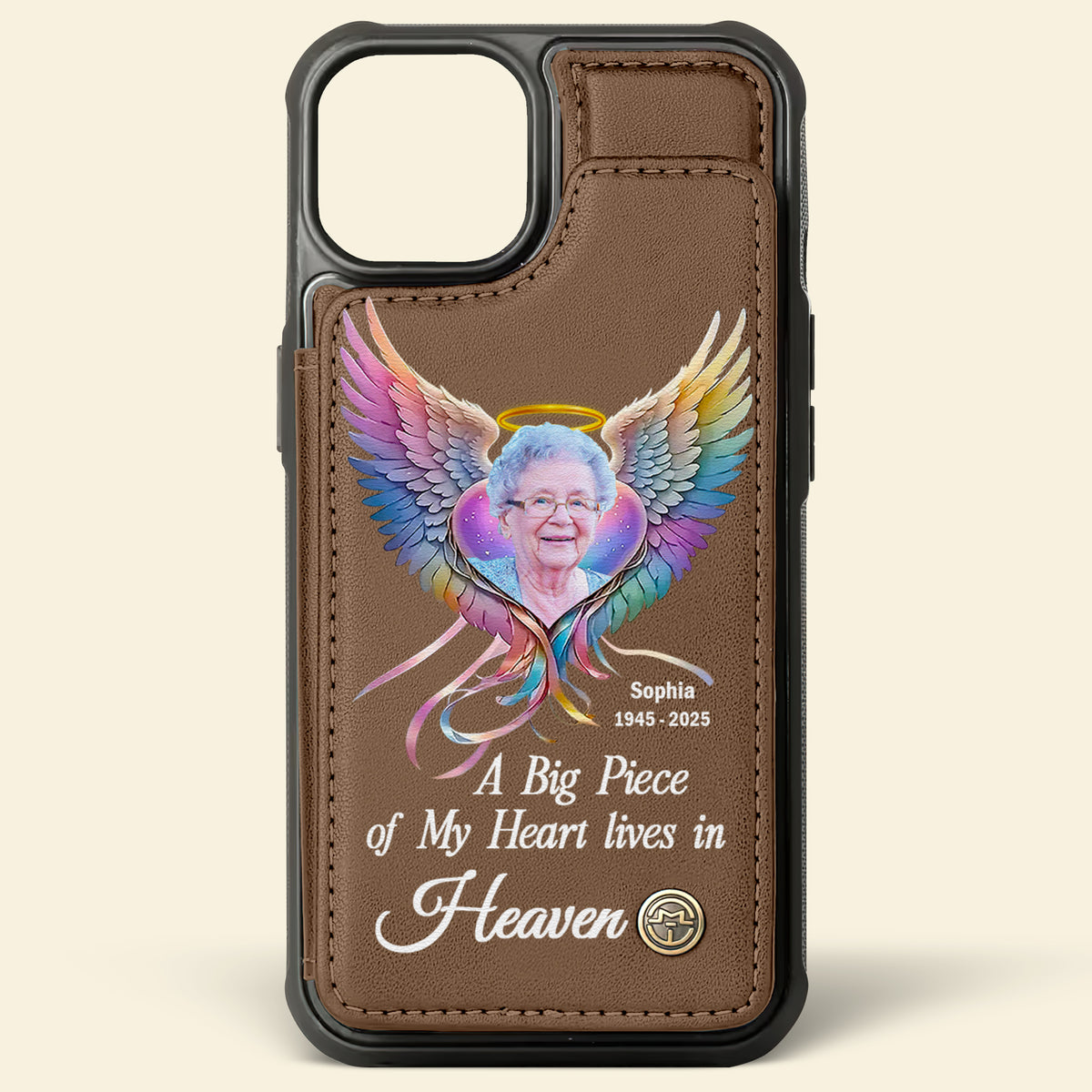 Personalized Gifts For Heaven Leather Flip Wallet Phone Case 03ACDT210325-Homacus