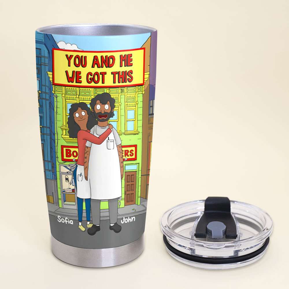 Personalized Gifts For Cartoon Couple Tumbler We Got This 03XQMH170125HG-Homacus