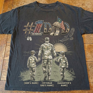 Best Veteran Dad Ever Shirt, Personalized Gifts For Military Dad 02qhdt250526-Homacus