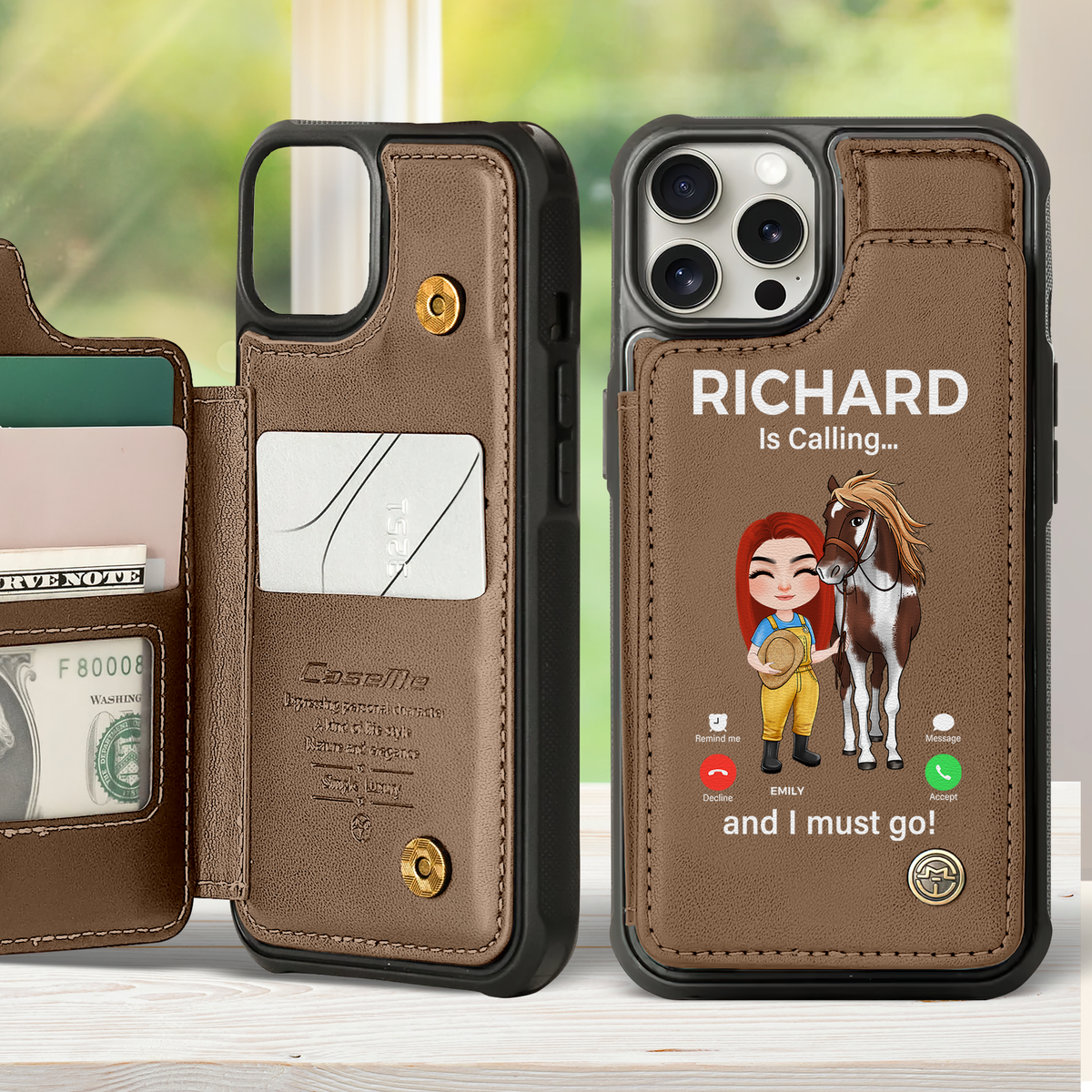 Personalized Gifts For Horse Lovers 04acpu190325 Leather Flip Wallet Phone Case-Homacus