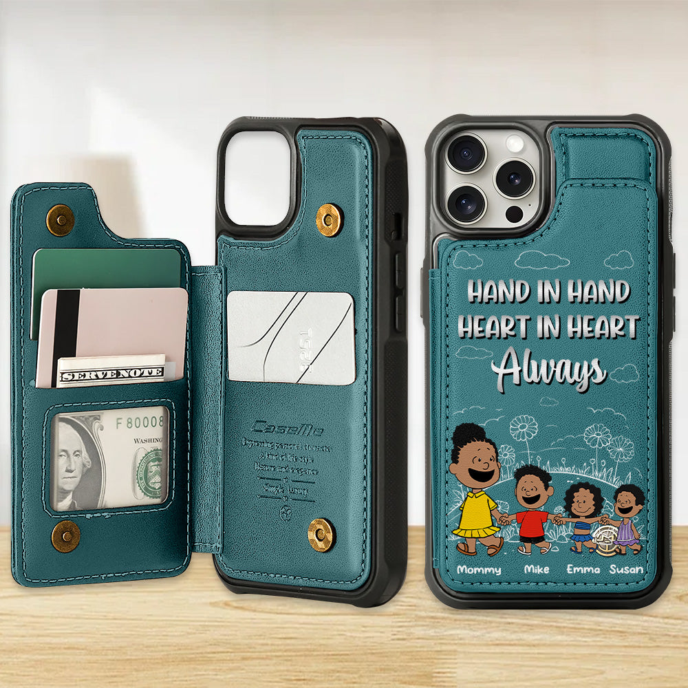 Personalized Gift For Mom Leather Flip Wallet Phone Case 04XQMH200225HH-Homacus