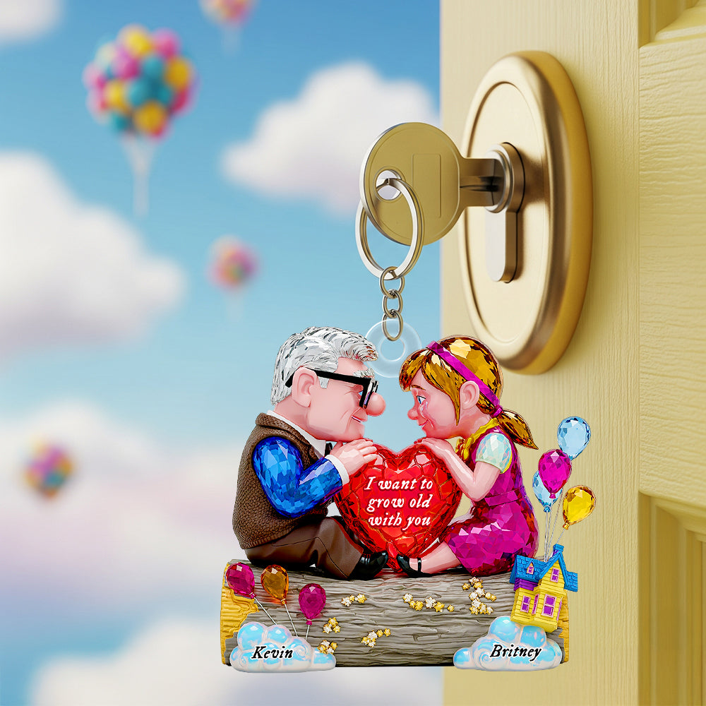 Forever Heart Keychain Personalized Gifts For Couple 02OHDT290525-Homacus