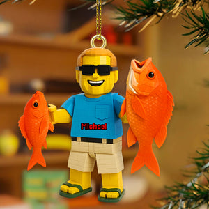 Personalized Gifts For Fishing Lovers, Fishing Custom Photo Acrylic Ornament 04pgmg120925-Homacus